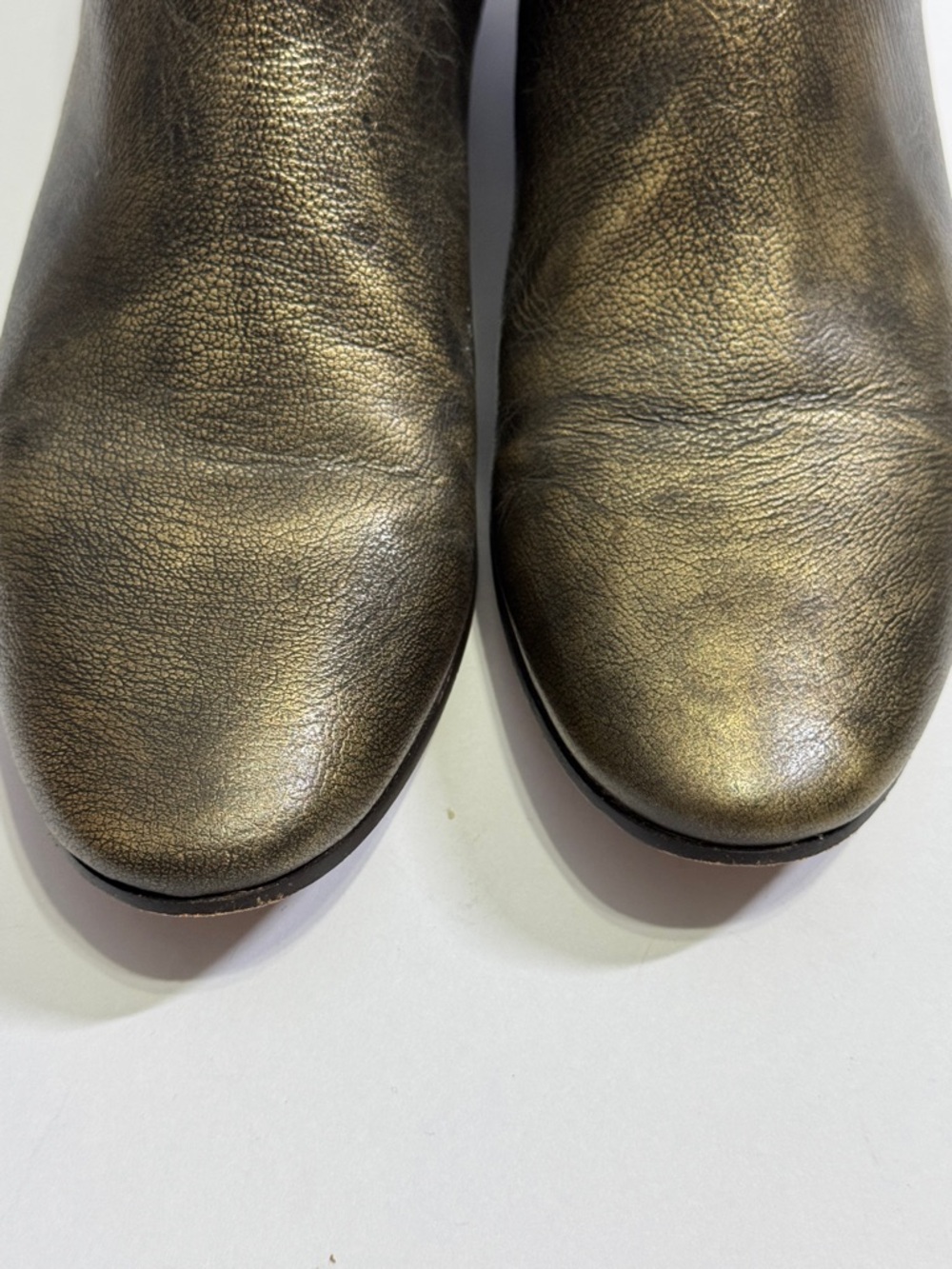 Cole Haan Allen Women’s Metallic Gold Ankle Booties Sz. 10B - Picture 6 of 14